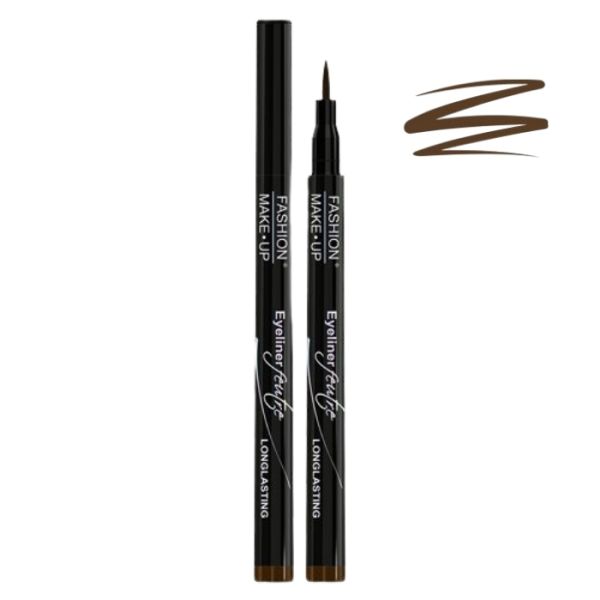 Eyeliner em feltro de longa duração n°02 castanho Fashion Make Up Eyeliner em feltro de longa duração n°02 castanho Fashion Make Up