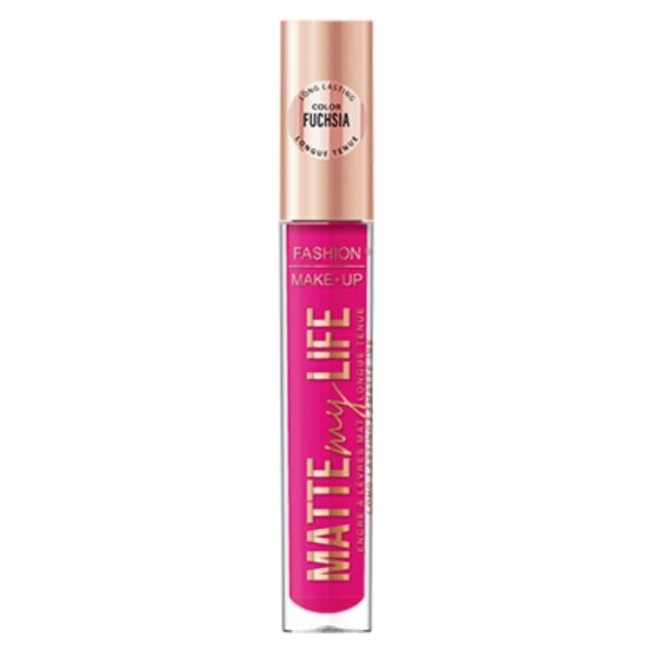 Liquid matte lipstick Matte My Life nr. 01 Fuchsia Fashion Make Up Liquid matte lipstick Matte My Life nr. 01 Fuchsia Fashion Make Up