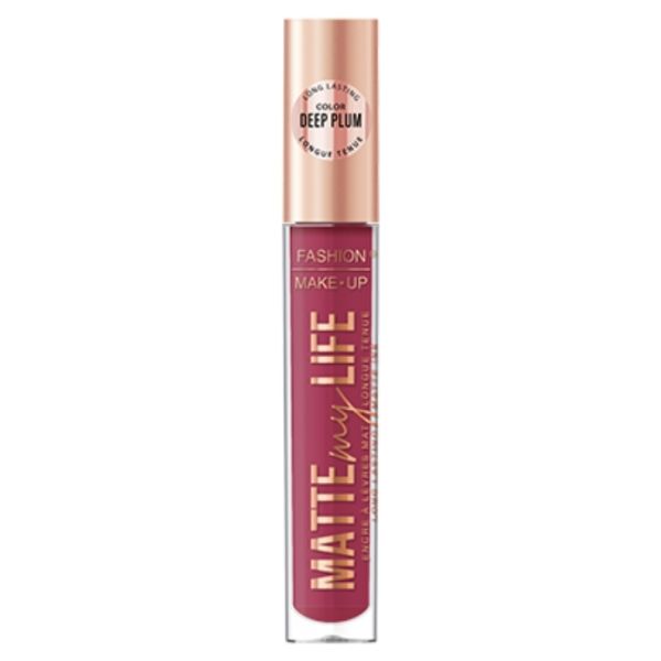 Liquid matte lippenstift Matte My Life nr. 02 Deep Plum Fashion Make Up Liquid matte lippenstift Matte My Life nr. 02 Deep Plum Fashion Make Up