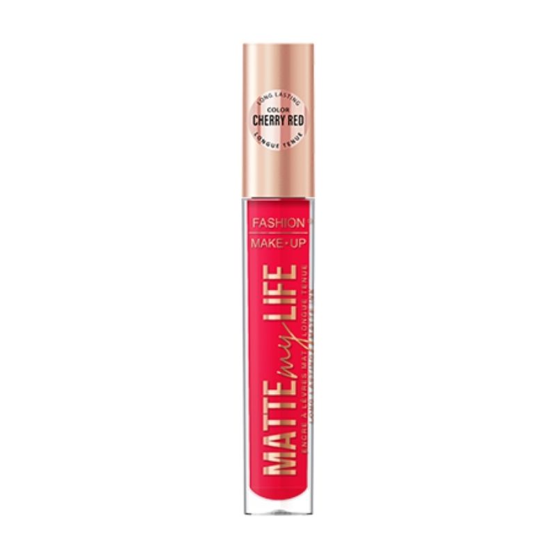 Matte My Life vloeibare matte lippenstift nr. 06 Cherry Red Fashion Make Up
