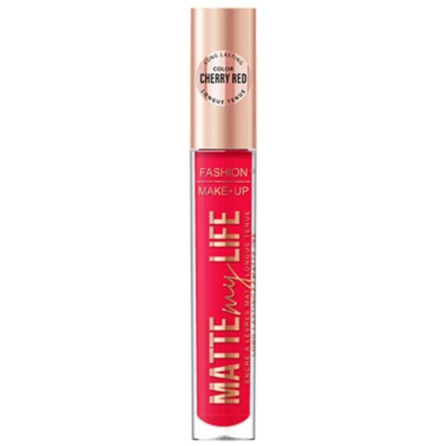 Matte My Life vloeibare matte lippenstift nr. 06 Cherry Red Fashion Make Up