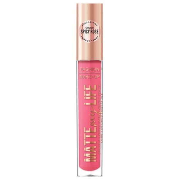 Liquid matte lipstick Matte My Life nr. 07 Spicy Rose Fashion Make Up Liquid matte lipstick Matte My Life nr. 07 Spicy Rose Fashion Make Up