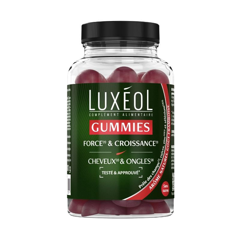 Complémenten voor de kracht en groei van het haar Luxéol 60 gummies