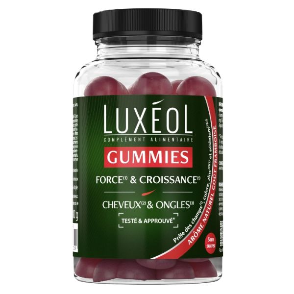 Complementos alimentares para fortalecimento e crescimento capilar Luxéol 60 gomas Complementos alimentares para fortalecimento e crescimento capilar Luxéol 60 gomas
