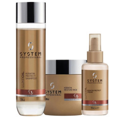 Pack cabello normal a fino + crema de protección LuxeOil System Professional