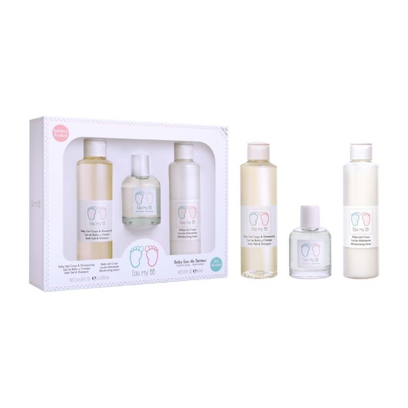 Coffret eau de senteur + gel douche & shampooing + lotion corps Eau My BB