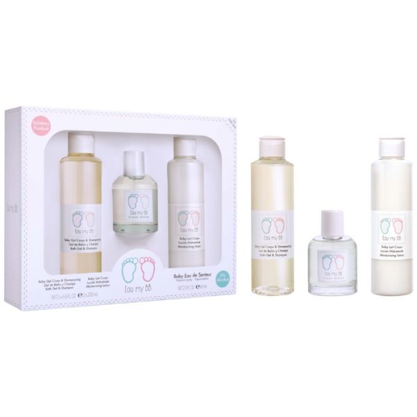 Cofre de água perfumada + gel de banho e champô + loção corporal Eau My BB Cofre de água perfumada + gel de banho e champô + loção corporal Eau My BB
