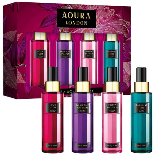 Coffret de bruma para o corpo Aoura 4 x 60ml