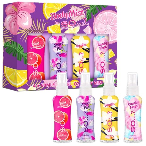 Cadeau set lichaamsmist By So…? 4 x 50ml Cadeau set lichaamsmist By So…? 4 x 50ml