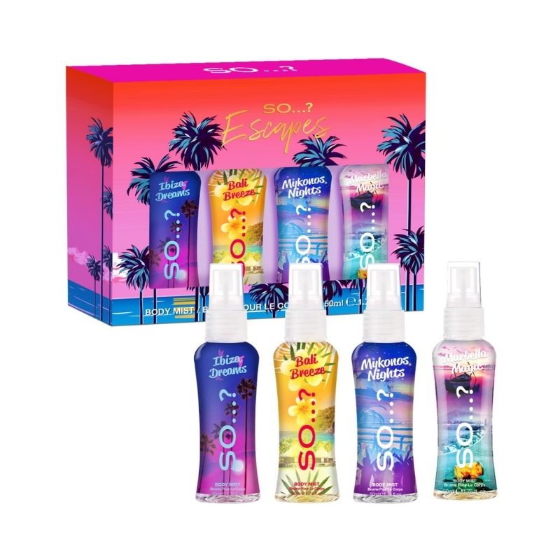 Coffret de bruma para o corpo So…? Escapes 4x 50ml
