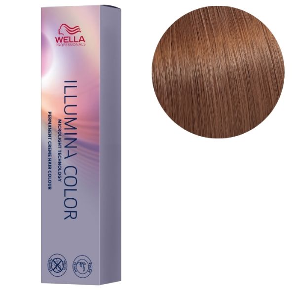 Illumina Kleur 7/53 Middenblond Kastanjebruin Goud Wella 60ML Illumina Kleur 7/53 Middenblond Kastanjebruin Goud Wella 60ML