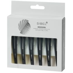 Black Carbon-Alu Hair Sectioning Clips L 12cm Sibel 6pcs