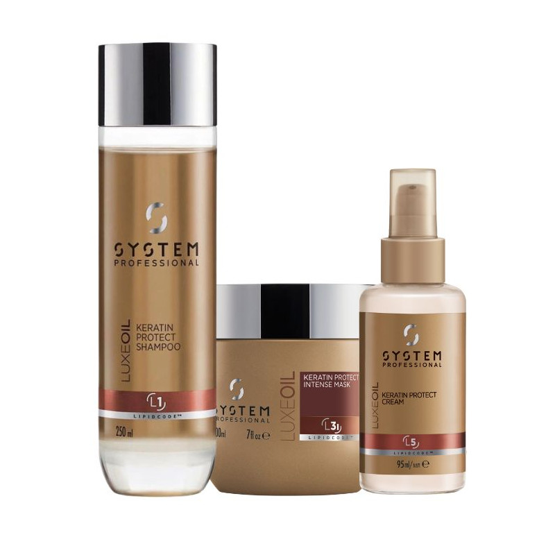 Pack cheveux épais + crème de protection LuxeOil System Professional