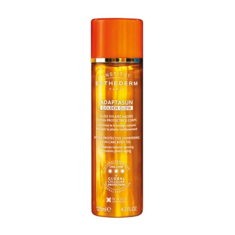Zijdeachtige zonneolie Golden Glow Adaptasun Esthederm 125ml