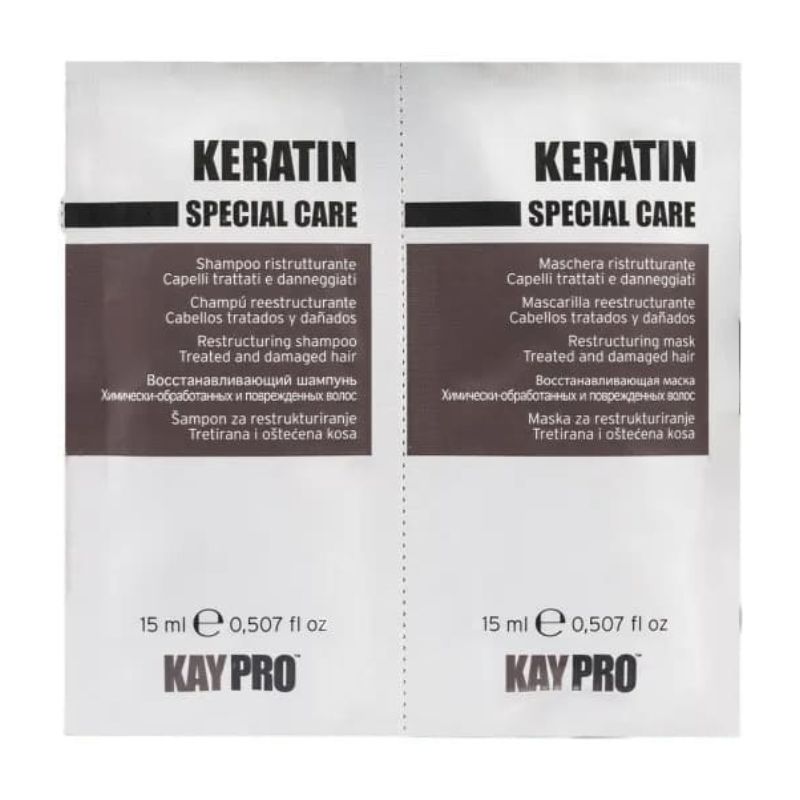 Keratine shampoo voor onhandelbaar haar KayPro 2x15ml