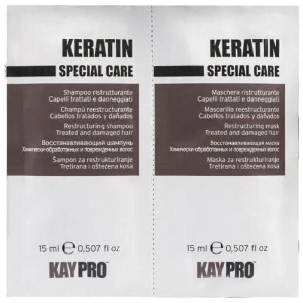 Keratine shampoo voor onhandelbaar haar KayPro 2x15ml