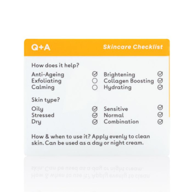 Crème gezichtsverzorging met vitamine C Q+A 50G