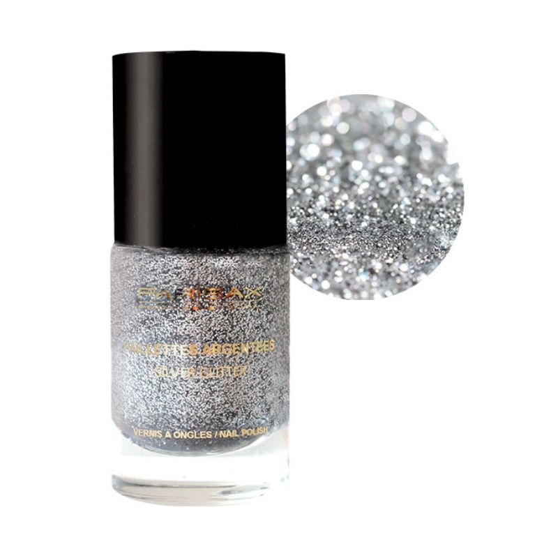Verniz de unhas com glitter prateado Parisax