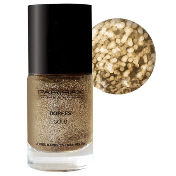 Verniz de unhas com glitter dourado Parisax Verniz de unhas com glitter dourado Parisax