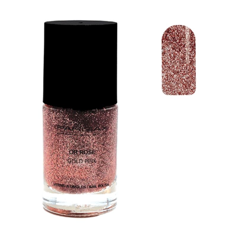 Roze gouden glitternagellak Parisax