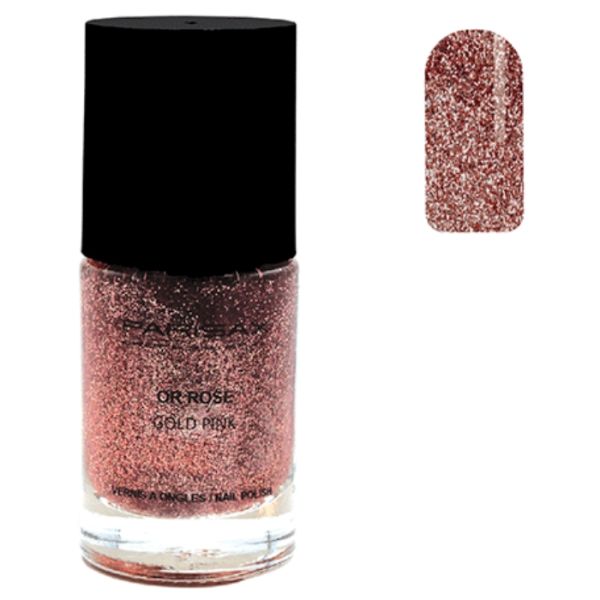 Roze gouden glitternagellak Parisax