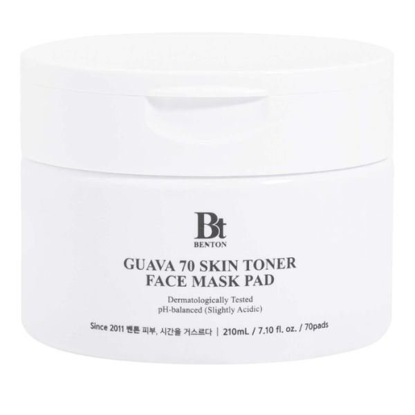 Hydraterende schijven Guava 70 Huidtoner gezichtsmasker pad Benton 210ml Hydraterende schijven Guava 70 Huidtoner gezichtsmasker pad Benton 210ml