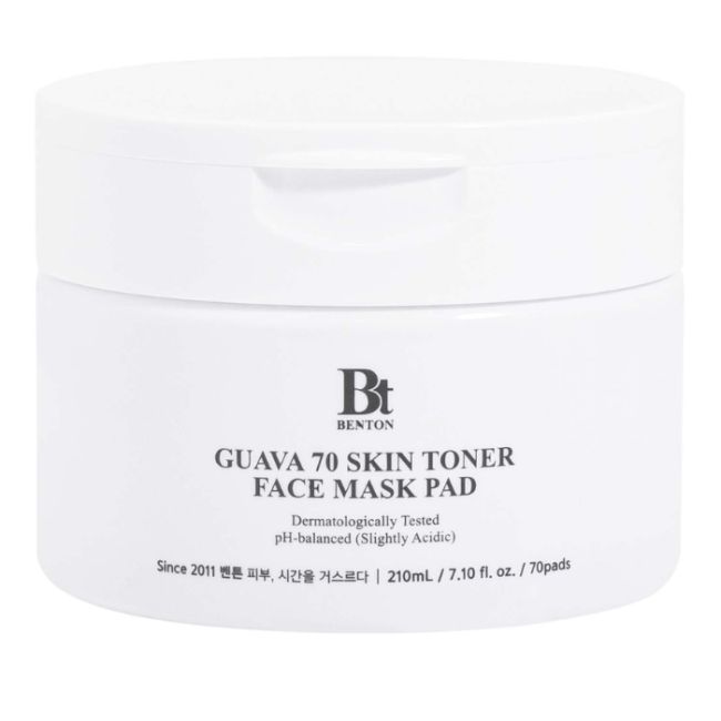 Hydraterende schijven Guava 70 Huidtoner gezichtsmasker pad Benton 210ml