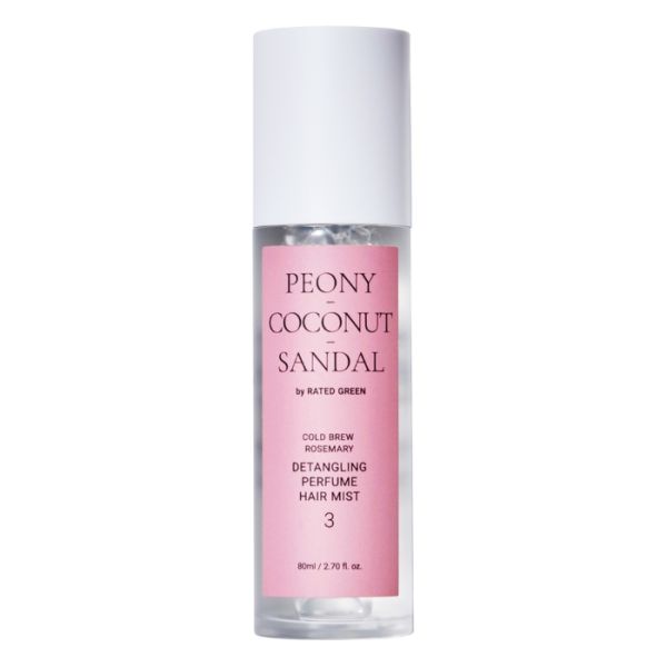 Brume cheveux démêlante Perfume Hair Mist 03 Pioen -Kokos -Sandelhout Rated Green 80ml Brume cheveux démêlante Perfume Hair Mist 03 Pioen -Kokos -Sandelhout Rated Green 80ml