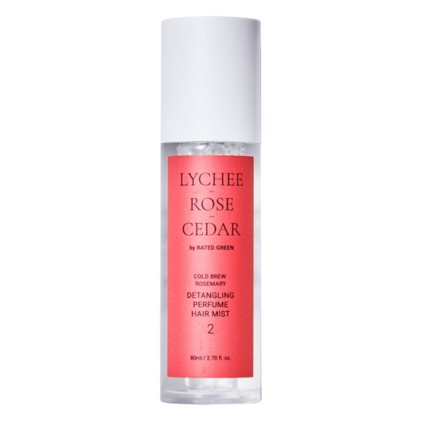 Bruma capilar desembaraçante Perfume Hair Mist 02 Lichia-Rosa-Cedro Rated Green 80ml Bruma capilar desembaraçante Perfume Hair Mist 02 Lichia-Rosa-Cedro Rated Green 80ml