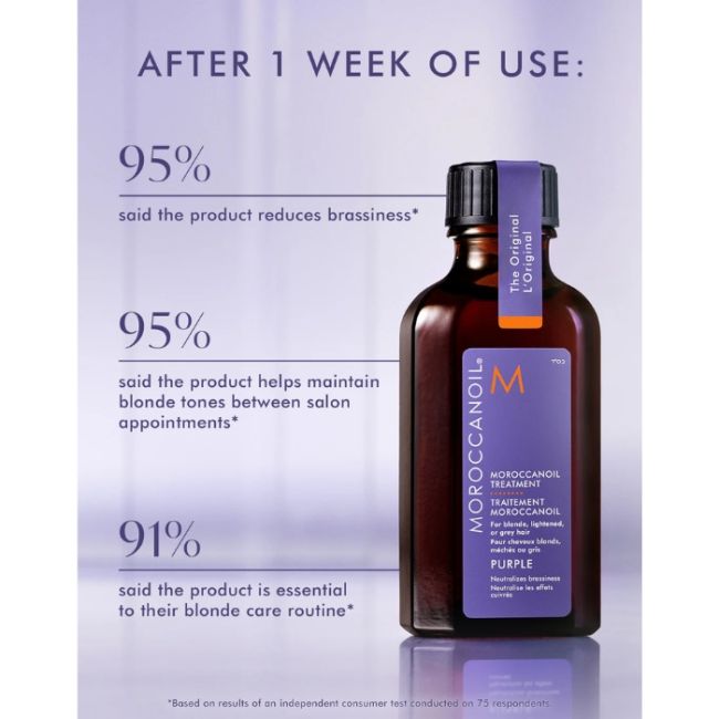 Sérum Purple óleo corretor cabelo loiro Moroccanoil 50ml