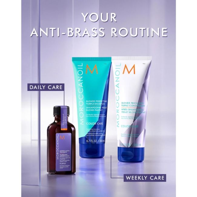 Sérum Purple óleo corretor cabelo loiro Moroccanoil 50ml