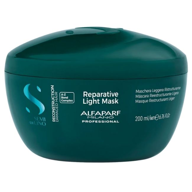 Máscara reestruturante para cabelos finos Reconstrução Semi Di Lino 200ml