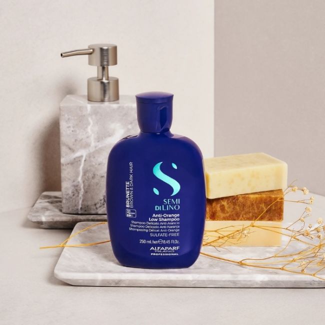 Oranje reflectie shampoo Brunette Semi Di Lino 250ml