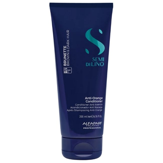 Após-Shampooing anti-reflexo laranja Brunette Semi Di Lino 200ml
