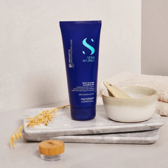 Após-Shampooing anti-reflexo laranja Brunette Semi Di Lino 200ml
