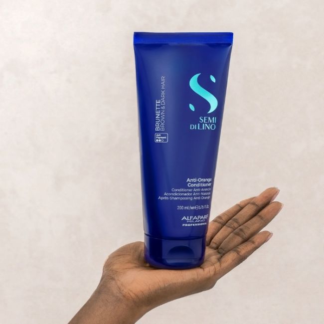 Após-Shampooing anti-reflexo laranja Brunette Semi Di Lino 200ml