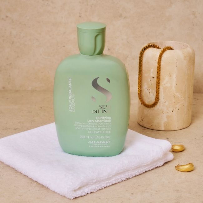Zachte reinigende shampoo voor droge en vette roos Scalp Semi Di Lino 250ml