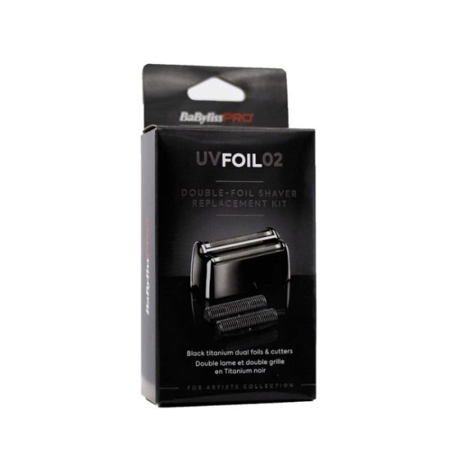 Cabeça de barbear de substituição UVFOIL02 TITANIUM BLACK FXFLS2E Babyliss Pro