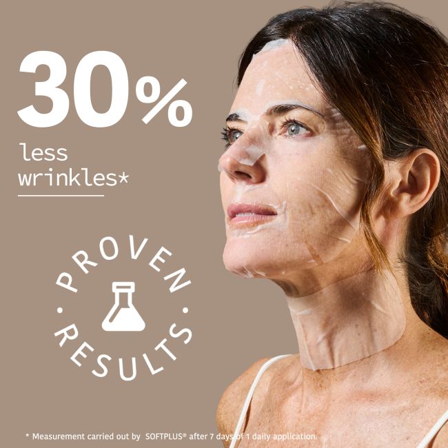 Máscara facial e para o pescoço de algodão anti-envelhecimento da IROHA