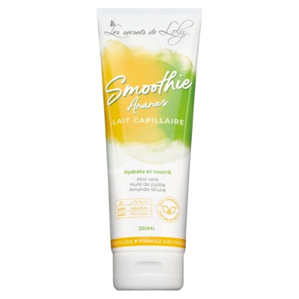 Leite sem enxágue muito nutritivo Smoothie Abacaxi Os Segredos de Loly 250ml Leite sem enxágue muito nutritivo Smoothie Abacaxi Os Segredos de Loly 250ml