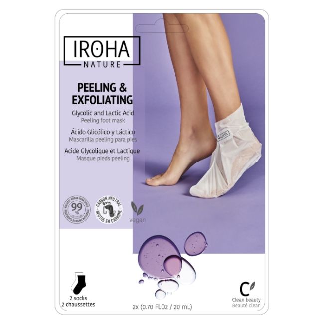 Exfoliërende voetmaskersokken van IROHA.