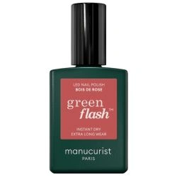 LED Semi-Permanent Nail Polish Green Flash Rosewood Manucurist 15ml
