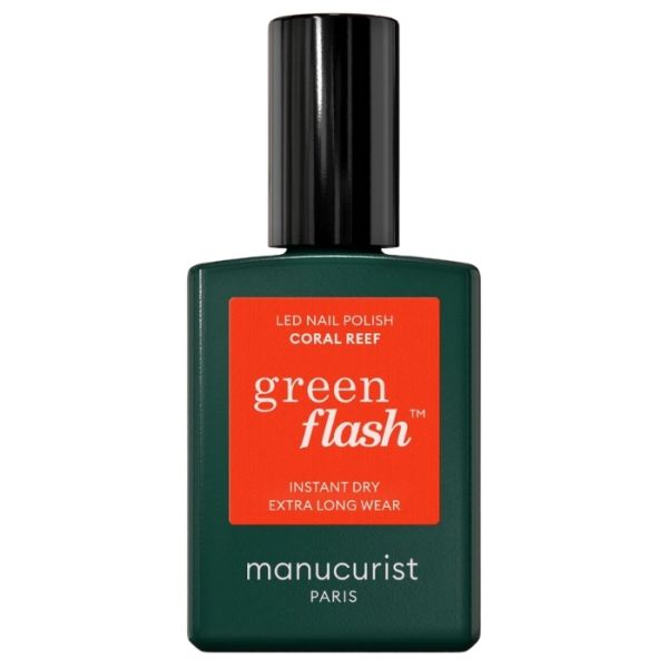 Verniz semi-permanente LED Green Flash Coral Reef Manucurist 15ml