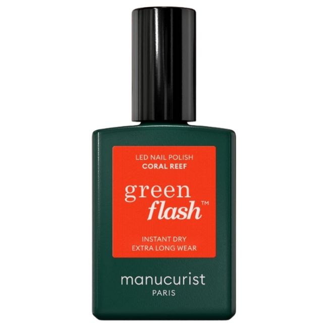 Semi-permanente LED-vernis Green Flash Coral Reef Manucurist 15ml
