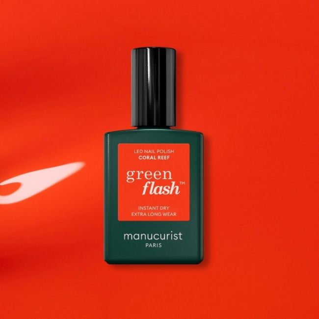 Semi-permanente LED-vernis Green Flash Coral Reef Manucurist 15ml
