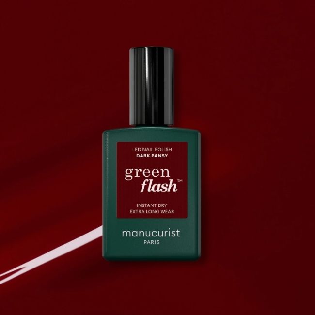 Semi-permanente LED vernis Green Flash Dark Pansy Manucurist 15ml