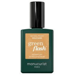 Esmalte semipermanente LED Green Flash Gold Sand Manucurist 15ml