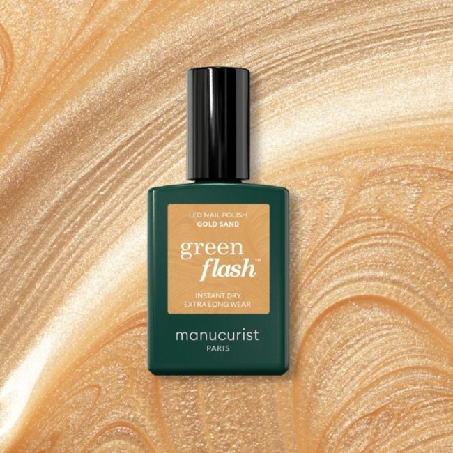 Verniz semi-permanente LED Green Flash Gold Sand Manucurist 15ml