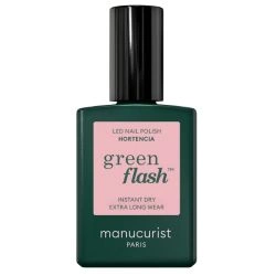 Semi-permanenter LED-Nagellack Green Flash Hortencia Manucurist 15ml