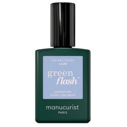 LED Semi-Permanent Nail Polish Green Flash Lilac Manucurist 15ml